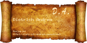Dietrich Andrea névjegykártya
